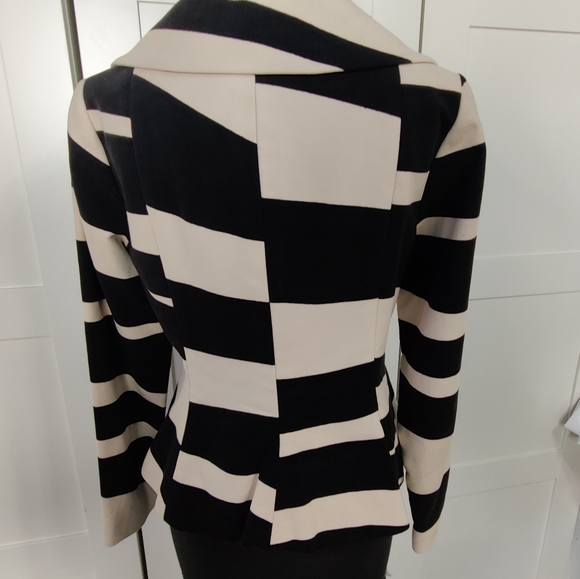 Etcetera Black And White Stripped Jacket - Picture 3 of 3